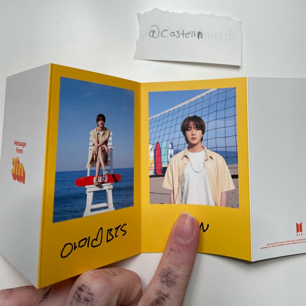 BTS JIN MESSAGE CARD BUTTER ALBUM